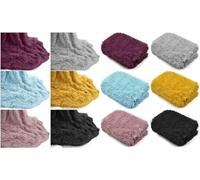 H2 Linen New Cuddle Fluffy Fleece Throw Sofa Bed Blanket Shaggy Versatile Double Bed Throws Blankets for Arm Chair Sette Couch (Black, 150 x 200 cm)