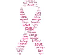 H210812 14 Breast Cancer Awareness Pink Ribbon Poster A4 - Inspirational Motivational Wall Art daily Life Quote encouraging famous short phrases inspiring words spiritual hope messages success saying