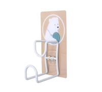 H217 Washbasin Hook Heavy Duty Multifunctional Basin Storage Rack for Bathroom, Cute Design, Plastic Material, 1 Unit (Doodle Bear)
