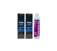 (H22(2)+Dev(Vol.30)8oz) L'Oreal HiColor H22 Black Sapphire BLACKS For Dark Hair Only