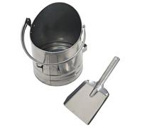 & | H29xW22xD25cm | Heat-Resistant Metal Bucket for Fireplace | Accessory for Ash & Coal