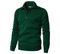 H2H Mens Casual Slim Fit Pullover Sweatshirts Knitted Shirts Napping Inside, Cmttl091-green, Medium