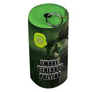h2i 1 x Green Smoke Bomb with Pulling Smoke Bomb Grenade bengalo Volcano Fountain Party Fireworks Smoke Colour Green 60 Seconds, All- Season Fireworks Cat. F1