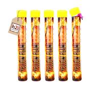 h2i Bengalo - Bengal Fire | Pack of 5 | Yellow | 40 s | Powerful Hand Torch for Spectacular Light Effects | Luminous Torch & Lance Light with Bright Flame & Smoke | Ideal for Parties & Events | Cat F1