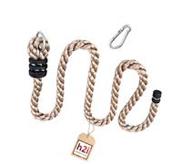 h2i Climbing rope for children, climbing rope without knots, rope for climbing for play tower, tree house and climbing tower, rope including locking ring and carabiner, outdoor climbing toy, length 2