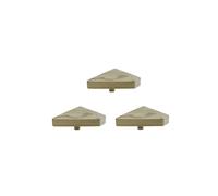 h2i Post Cap | Impregnated Wood | 80 x 80 mm | Pack of 3 | Square Cover Cap for Garden Wooden Posts Post Holders & Fence Posts in Pyramid Shape | Weather Protection for Wooden Beams & Posts