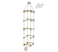 h2i Rope Ladder for Children, 4-Sided with 5 Wooden Rungs, Anti-Slip, Pink
