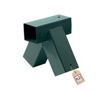 h2i Swing Connector, 90 x 90 mm, Green, Sturdy Metal Connector for Square Swing Posts, Weatherproof Timber Connector for Swing Constructions