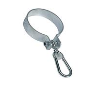 h2i Swing Hook, Galvanised Steel, Diameter 81 mm, Pack of 1, Sturdy Corrosion-Resistant Safety Swing Clamp with Carabiner Hook, Cuff Hook for Ropes, Swing, Rope Ladder, Hammocks