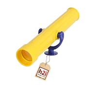 h2i Telescopic Play Tower & Playhouse, Children's Telescope Made of Weatherproof Plastic, No Optical Magnification, Children's Telescope, Play Tower Accessories, Yellow