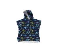 H2O Boy's Shark Print Hooded Beach Poncho Towel Robe in Navy | Size: 11-13 Years H2O Navy 11-13 Years