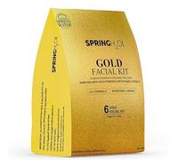 H2O Gold Facial Kit 6 Step with Gold Powder & Witch Hazel Extract for Skin Brightening, Deep Cleansing & Instant Glow | Professional Salon Facial Kit for All Skin Types | Home Spa