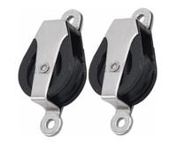 H2o Kayaks Marine Grade 316 Stainless Steel Pulley 30mm Sailing Cheek Block Nylon Sheave Pack 2 Rope/Cord Size 4/8 mm TYPE D