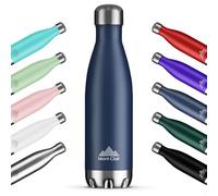 H2O Stainless Steel Water Bottle, Vacuum Insulated and Leakproof, 500ml | Retains Heat 12 Hours, Cold Up to 24, Great for Daily Use at Home, Gym, or on the Go, BPA Free, Dark Blue