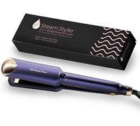H2O Steam Styler Original 1.53" Ultimate Steam Hair Straightener & Curler, Salon Results Frizz Control, Shine & Hydration, Infrared Heat & Ion Therapy for All Hair Types