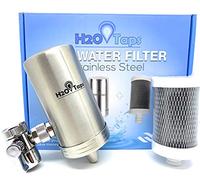H2O Taps - Tap Water Filter - Stainless Steel Tap Water Filter, Water Filtration System, Quality Kitchen Faucet Filter - Improves Taste and Removes Dirt
