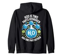 H2O Two Parts Hydrogen One Part Oxygen Science Zip Hoodie