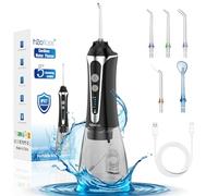 H2ofloss Water Flosser for Teeth Cordless, IPX7 Waterproof Oral Irrigator in 5 Modes, USB Recharged Water Dental Flosser with 30 Days Use, Gravity Ball for Upside Down Use, 300ml Water Tank (Black)