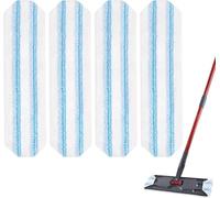 H2PrO Replacement Mop Pads for O-Cedar Machine Washable & Reusable Microfiber Mop Heads Compatible with Ocedar H2Pro Flat Mop System-4 Pack