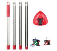 H2PrO Spin Mop Handle with Base Compatible with Viledar H2pro RinseClean Mops Refills - Adjustable to 148cm Stainless Steel Mop Stick for Easy Cleaning - Not Fits Viledar 1Tank