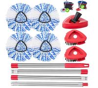 H2PrO Spin Mop Refill,Brush,Base,Rod For Vileda RinseClean Spin Mop &Bucket