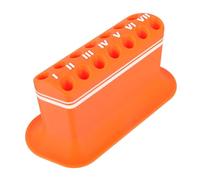 H3 Desktop Arrow Holder & Stand, 3D-Printed Archery Arrow Display & Organizer for Desk, Holds 14 Arrows with 3 Adjustable Spacings, Compatible with Compound, Recurve & Competition Arrows (Orange)