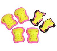 H320 Protective Equipment Set Protectors Knee Inline Skate Pads S-XL, Gelb/Rosa, XL