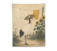 H3B8U2Y5 Crane Chick Laundry Wall Tapestry, Whimsical Animals Bedroom