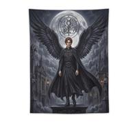 H3B8U2Y5 Dark Angel Lucifer Gothic City Wall Tapestry, Apartment