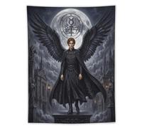 H3B8U2Y5 Dark Angel Lucifer Gothic City Wall Tapestry, Sofa Area