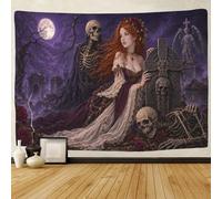 H3B8U2Y5 Death And The Maiden Wall Hanging Decor 3D Print Wall Tapestry Gothic Dark Romance Tapestries Poster Curtain Bedroom College Dorm 100cmx150cm