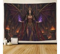 H3B8U2Y5 Gothic Demon Queen 3D Print Wall Hanging Decor Tapestry Wall Art Decor Succubus Goddess Tapestries Poster Home Decoration Bedroom Dorm 130cmx150cm