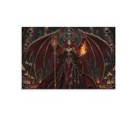 H3B8U2Y5 Gothic Demon Queen Canvas Prints Modern HD Wall Art Succubus Goddess Artwork Poster Decor for Office, Home, Bedroom, Living Room Decorations, Gift 24x36inch(60x90cm)