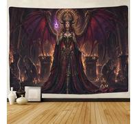 H3B8U2Y5 Gothic Demon Queen Tapestry for Bedroom 3D Print Wall Hanging Decor Succubus Goddess Tapestries Poster Home Decoration Bedroom Dorm 150cmx200cm