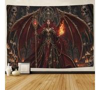 H3B8U2Y5 Gothic Demon Queen Wall Art Decor 3D Print Tapestry Wall Hanging Decor Succubus Goddess Tapestries Home Decoration Curtain Living Room College Dorm 100cmx150cm
