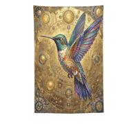H3B8U2Y5 Hummingbird Celestial Wall Tapestry, Floral Wing Detail