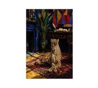 H3B8U2Y5 Leopard Art Studio Canvas Wall Art, Office, Reading Corner