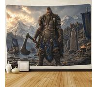H3B8U2Y5 Norse Viking Warrior Wall Tapestry 3D Print Wall Hanging Decor Tapestries Poster Home Decoration Bedroom Dorm 70cmx100cm