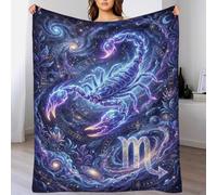H3B8U2Y5 Scorpio Zodiac for for All Flannel Throw Blanket, Sofa Couch Bed