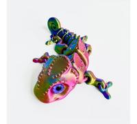 H3TF5J 3D Articulated Animals Chameleon 14cm/5.5in for Home Office Executive Desk Decoration (Colorful 01)