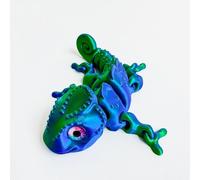 H3TF5J 3D Articulated Animals Chameleon 14cm/5.5in for Home Office Executive Desk Decoration (Laser Green)