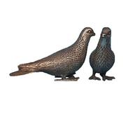 H3TF5J A pair pure Copper Feng Shui Ornaments Peace dove home Decoration
