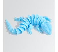 H3TF5J Animals 3-d Printed Stuff Simulated Lizard Articulated Flexible for Home Office Decompression Decor Executive Desk Toys-Luminous Blue