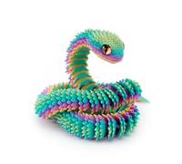 H3TF5J Animals 3D Prints Snake with Artificial Eyes Fully Articulated Joints for Home Office Decor Executive Desk Toys (60cm/24in,Rainbow)