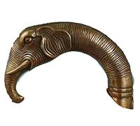 H3TF5J Bronze Pure Copper Brass Grandpa Good Lucky Chinese Old Bronze Handmade Carved Elephant Statue Cane Walking Stick Head
