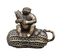 H3TF5J Chinese fengshui Bronze Groundnut Peanut Corn Zodiac Monkey lucky Statue