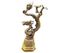 H3TF5J Chinese Very Beautiful pure Brass dragon Crafts Decoration Statue