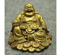 H3TF5J Details about chinese buddhism copper wealth happy laugh Maitreya Buddha statue