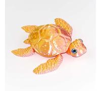 H3TF5J Fidgets 3D Printed Toy Sea Turtle PLA Material for Home Office Executive Desk Decoration Aquarium Landscaping (Pink Gold)