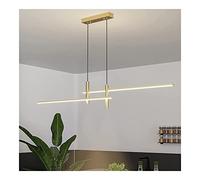 H3TF5J Long Strip Linear Light Minimalistic Spotlights Dimmable Adjustable Hanging Chandelier Illumination Fixture for Dining Living Room Kitchen Foyer Bedroom Hallway/3 Col/Black90Cm